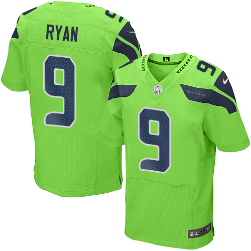 Men's Elite Jon Ryan Nike Jersey Green - #9 Rush NFL Seattle Seahawks